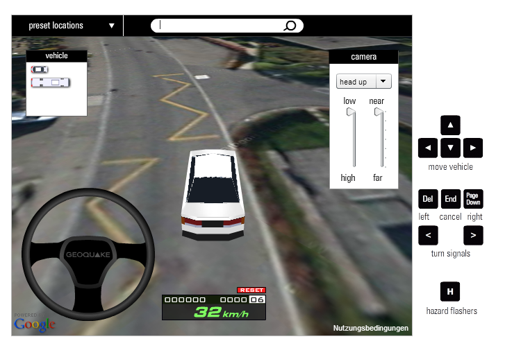 Driving Simulator em 3D: pilote um carro pelo Google Maps de onde