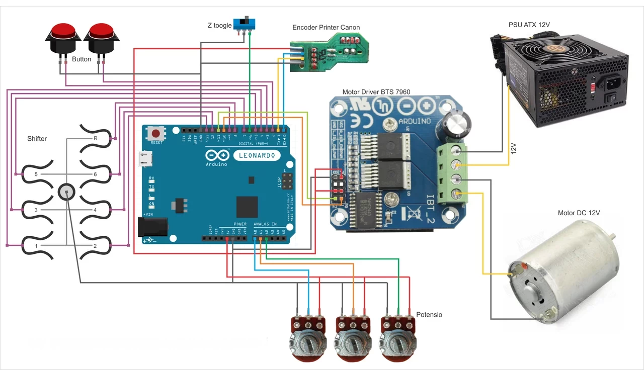 Volante de juegos con Arduino pro micro - Software - Arduino Forum